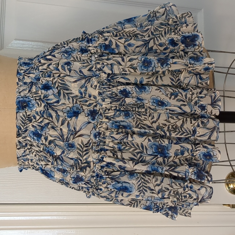 Misa Los Angeles Marion Indigo Blooms skirt Sz. S